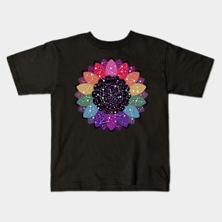 Celestial Flower [rainbow] Kids T-Shirt